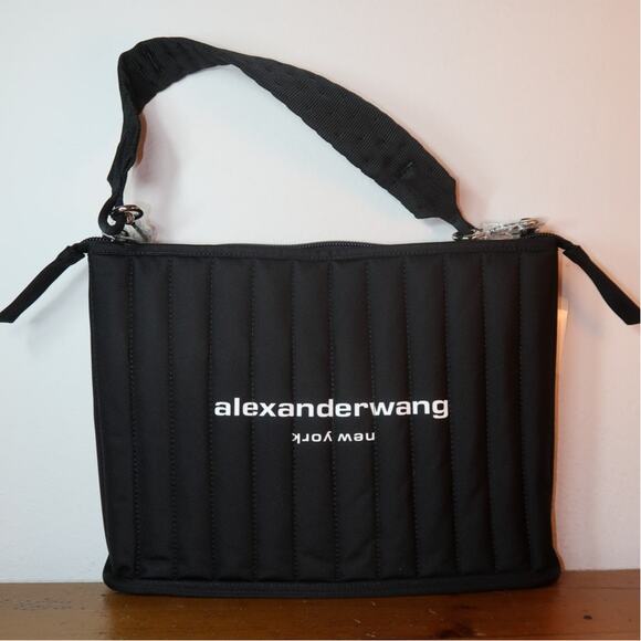 Alexander Wang black cloud quilted puffy elite tech shoulder bag - Picture 9 of 11